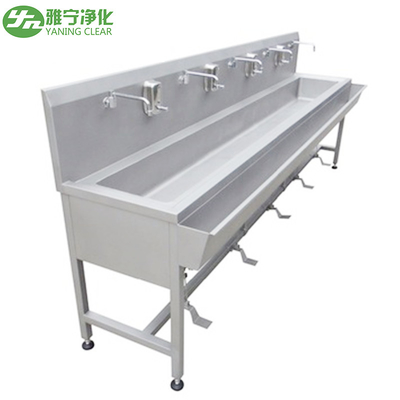 実験室/手術室のためのフィートによって作動させるステンレス鋼手の洗面器の流し