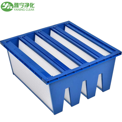 HVAC AHUシステム青いプラスチック フレームが付いている副Hepaのエア フィルターWのタイプ