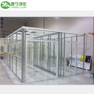 YANING ISO 8級 粉塵のないモジュール式クリーンルーム ステンレス鋼 プレファブ ライト付き