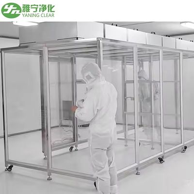 ステンレス鋼のフレームとアクリルパネルを搭載した可変モジュール式クリーンルームブース