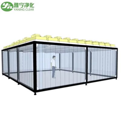 実験室 クリーンルーム ISO GMP モジュラー 塵のない クリーンルーム モジュラー PVC 壁パネル 組立 硬壁 FFU クリーンルーム クリーンブース