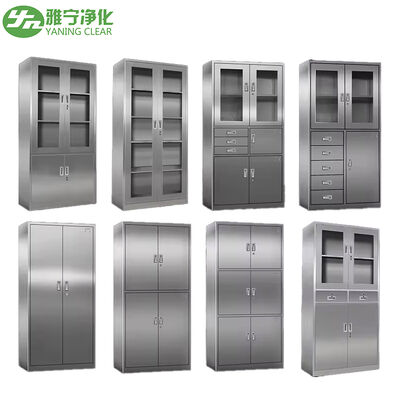 ステンレススチール304 医療用キャビネット 固められた硬化ガラス窓と防水設計