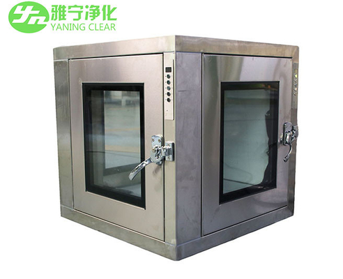 Corner Door Cleanroom Pass Box Stainless Steel Electronic Interlocking ISO14644